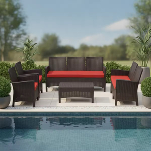 Commercial Grade 4 Piece Outdoor Wicker Rattan <b>Patio</b> Conversation Set with Thick Removable Cushions for Garden Backyard Deck - Product Image 4