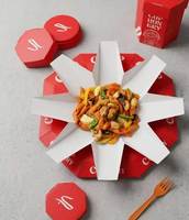 Boîte à compartiments pour wraps de kebab, personnalisable, pour restaurant halal