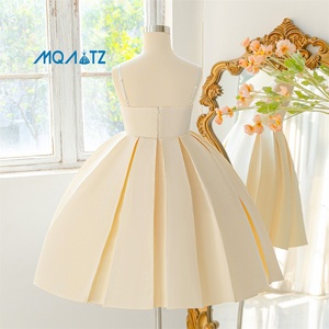 MQATZ S Summer Party Dress Satin Elegant <strong>Kids</strong> Frock Formal Princess Dresses Baby Girl First Birthday Dress Wedding Dresses - Product Image 3
