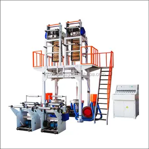 PE double head film extruding machine Automatic Plastic Bag Film Blowing Machine