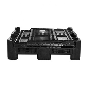 hot sale 606L big new transportation stacking storage euro large fruit hdpe euro mesh plastic pallet box with wheels