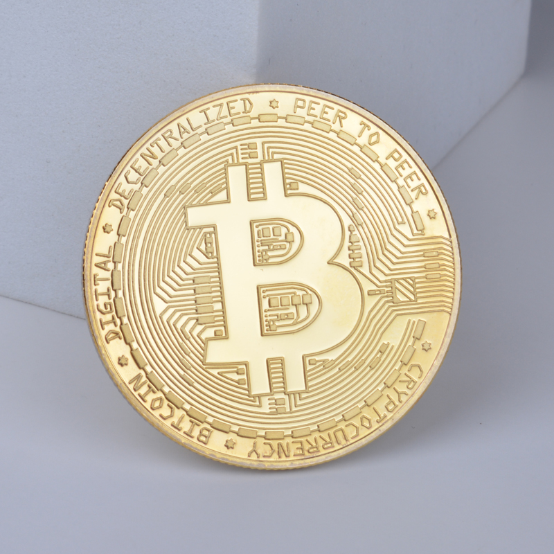 Креативная сувенирная позолоченная монета Биткоин, коллекционная большая подарочная монета, коллекция искусства, физическая Золотая памятная монета