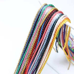<span class=keywords><strong>Cordon</strong></span> torsadé à trois brins en polyester 100% de 5 mm d'épaisseur, fait main, pour la confection de bijoux DIY, plusieurs couleurs, différentes tailles, pour vêtements - Product Image 4
