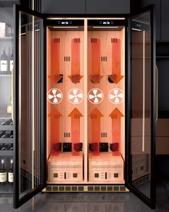 760L de gran capacidad de doble <span class=keywords><strong>puerta</strong></span> 5600 Almacenamiento de cigarros gabinete de humidor de cigarros Interior de madera de <span class=keywords><strong>cedro</strong></span> para tienda de cigarros y Club - Product Image 5