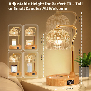 Candle Warmer Lamp with <b>Timer</b> Adjustable Height&Dimmable Stylish Flameless Wax Melter for Candles Ideal Gift for Home Room Decor - Product Image 2