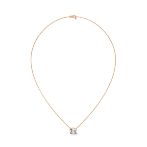 Pendentif classique en or rose avec diamant de laboratoire, au design équilibré, au brillant durable et à l'attrait féminin - Product Image 3