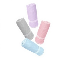 Handuk Olahraga Warna Solid Bergaris Ringan, Handuk Fitness Khusus Cepat Kering, Bernapas, Menyerap Kelembapan, Anti Pasir untuk Berenang di Luar Ruangan