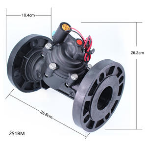 Válvula Solenoide de 80 mm DN con Brida Roscada, Cuerpo de Plástico, para Riego de Agua, Tipo Normalmente Cerrado - Product Image 1