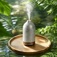 Diffuseur d'huiles essentielles ultrasonique, humidificateur d'air, diffuseur d'aromathérapie en céramique dorée pour la maison, la chambre et le bureau