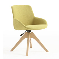 Fauteuil pivotant moderne rembourré, réglable en hauteur, avec mousse moulée et base en acier chromé, pour la maison, le bureau ou le salon