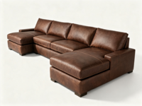 FERLY Modernes Modulares Leder-Ecksofa mit Anpassbaren Konfigurationen Wohnzimmermöbel