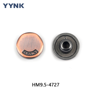 Nút trang trí tùy chỉnh phổ biến, logo kim loại hợp kim kẽm, đinh tán denim cho quần jean, mũ, quần áo, giày dép - Product Image 2