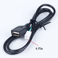 4-poliges 6-poliges Autoradio USB-Kabel PVC-Jacke Geflecht Audio-Eingang Auto-Kopf-Einheit Kabelbaum für Android-Bildschirm-Ladeans chluss
