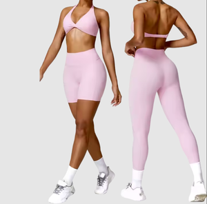 ملابس رياضية للصالات الرياضية، ملابس يوغا للتمارين والرياضة، أطقم يوغا نسائية مريحة للياقة البدنية، طقم رياضي مخصص بدون خياطة - Product Image 2