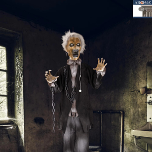 Spaventoso Pupazzo di Vecchio Sospeso per Halloween con Effetti Sonori e Movimento per Case Infestate, Feste, Porticati e Allestimenti Spettrali - Product Image 1