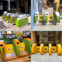 HEXINGHUI TDZx02 Barrière de circulation bidirectionnelle en acier inoxydable avec reconnaissance faciale pour parcs et aires de jeux pour enfants, type portillon pivotant 40