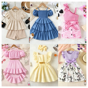 Ensemble 2 pièces en polyester BulkCool pour nouveau-né, vêtements d'été fins et confortables à manches courtes pour enfants, couleurs assorties, en stock - Product Image 4