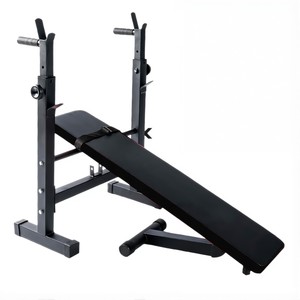 CooSport Adjustable Foldable Metal Squat Rack <strong>Bench</strong> with Dumbbell Support and <strong>Bench</strong> Press Portable <strong>Weight</strong> <strong>Lifting</strong> Gym Equipment - Product Image 1