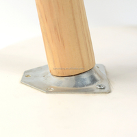 Table de centre de canapé en bois blanc pour salon rond à trois pieds