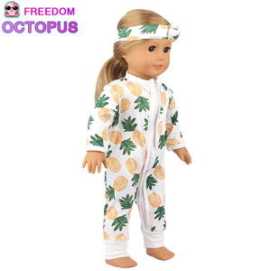 Libertà polpo nuovo a tema ananas accessori giocattolo da te un pezzo pigiama fascia per bambola vestiti per 18 pollici bambole americane - Product Image 4
