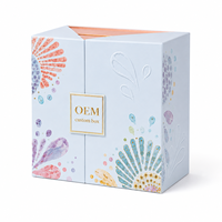 Caja de Regalo de Papel Rígido de Doble Cara con Tapa Abatible, Hecha con Materiales Reciclados, Impresión Exquisita, Empaque de Lujo para Cosméticos y Cuidado de la Piel