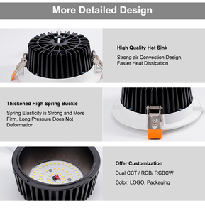 Produttore di Downlight professionale in alluminio 15w 18w 24w 3000k 6000k incasso antiriflesso Led Cob faretto 30w - Product Image 3