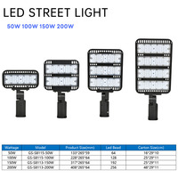 Vente flash : lampadaire LED à module 50W-200W en alliage d'aluminium moulé sous pression, étanche IP65/IP66, pour route