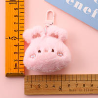 7 Styles de Porte-clés en Peluche Animaux Mignons : Panda, Poussin, Ours, Lapin, Chat, Cochon – Pendentif pour Sac avec Visage Rose, Cadeau Personnalisé OEM