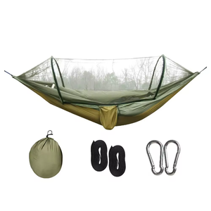 Hamac de camping léger pour 2 personnes avec moustiquaire, design robuste et portable, capacité de 150 kg, utilisable en toutes saisons - Product Image 1