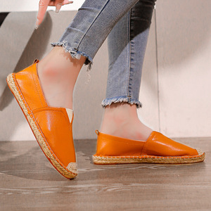 Vente directe usine – <span class=keywords><strong>Espadrilles</strong></span> de luxe en cuir PU souple et respirant, style mocassin, semelle en jute solide, pour hommes et femmes - Product Image 4