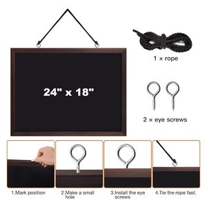 Pizarra de Madera de Diseño Moderno Pequeña, Pizarra Grande <span class=keywords><strong>para</strong></span> Colgar en la Pared con Marco y Pizarra Magnética - Product Image 2