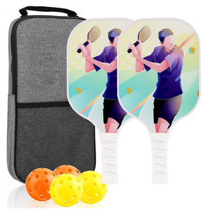 Ensemble complet de raquettes de pickleball Enhance <span class=keywords><strong>Duo</strong></span>, raquette de padel, noyau en nid d'abeille en fibre de verre, 16 mm, haute qualité, 2 raquettes, 4 balles, 1 sac - Product Image 3