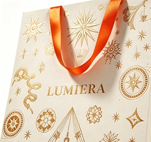 Premium Embossed Gold Foil Star Paper Gift <b>bags</b> Elegant Boutique Packing <b>Bags</b> For Apparel Cosmetic Jewelry Retail Store - Product Image 3