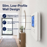 Thermostat filaire non programmable STN721 24V pour pompe à chaleur, 2 chauffages 1 refroidissement, pour appartement et maison