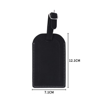 Étiquette de bagage rectangulaire double face pour impression laser, étiquettes en cuir vierges pour carte d'embarquement, pour impression DIY de nom et logo