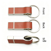 Clé USB Premium en Cuir et Métal au Design Sifflet 4 Go 8 Go 16 Go 32 Go 128 Go USB 2.0 – Accessoire Pratique pour Porte-clés, Idéal comme Cadeau