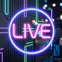 En stock : Enseigne néon LED Bleu & Rose pour le streaming en direct, les streamers, les influenceurs et les joueurs - Enseignes néon pour le streaming et l'enregistrement en direct