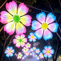 Lampade a sospensione a forma di fiore a LED per decorazioni esterne, illuminazione per feste, ornamenti per parchi, lampade a fiore