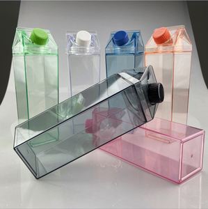 Oferta Especial: Botellas de Plástico Cuadradas Transparentes de 500 ml, a Prueba de Fugas, con Tapa de Empuje y Tirón para Beber Directamente, Uso en Fiestas, Almacenamiento de Leche - Product Image 6