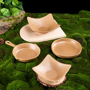 Mountain and Wild Style Melamine Tableware: Special Plates for Wild Mushrooms, Sour Soup, Hot Pot, Cold Dishes, <b>Grilled</b> Meat, - Product Image 2