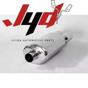 Universeller Auto-Auspuff-Schalldämpfer mit Doppel-76mm-Rohren Spiegelpoliert 201 Edelstahl Automobil-Abgassystem - Product Image 3