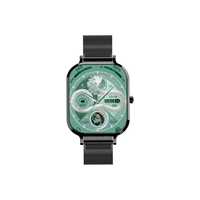 Reloj Inteligente Android MK76, Cuadrado, Multideporte, Monitor de Actividad Física, Resistente al Agua IP68, Pantalla Táctil TFT, Bluetooth, Brújula, Correa de Acero, para Mujer