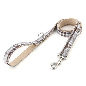 Tali anjing Linen pola padat kerah anjing tali Haulage reflektif gaya olahraga rami murni untuk hewan peliharaan kecil sedang besar - Product Image 6
