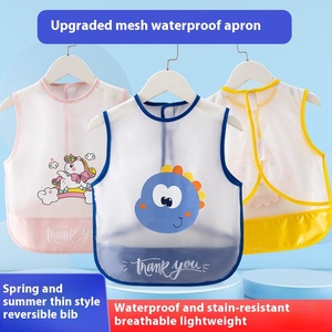 <span class=keywords><strong>Bavoir</strong></span> sans manches imperméable et anti-salissure en maille respirante pour <span class=keywords><strong>bébé</strong></span> à motifs de dessins animés pour garçons et filles Style mince d'été - Product Image 4