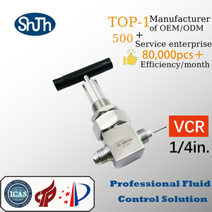 Vanne à soufflet haute pression manuelle interchangeable SHJH-LOK en acier inoxydable 316SS avec double vis extérieure filetée NPT/<span class=keywords><strong>BSPP</strong></span>/BSPT, OEM ASME ASTM DIN - Product Image 3