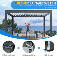 Pergola Classique de Luxe en Aluminium avec Toit à Lames Orientables – Design Écologique et Coupe-Vent pour Balcon de Piscine et Événements Extérieurs