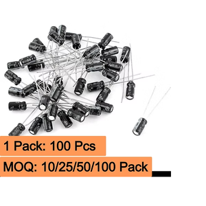 Condensador Electrolítico de 1µF 50V, Tipo de Terminales de Aluminio, Condensador Polarizado de Alto Voltaje para Circuitos PCB de Electrónica DIY - Product Image 2
