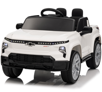 Voiture électrique pour enfants Chevrolet Silverado sous licence, télécommande 2.4G, voiture jouet 12V pour les enfants de 3 à 8 ans