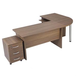 Hot Sale Sembol Eko L Shape Melamine Wood Modern Office <b>Desk</b> Set for Wholesale Export Office Commercial Use 120 cm - Product Image 3