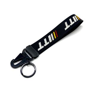 Cordón de poliéster personalizado para llavero con logotipo bordado de alta calidad y pulsera tejida - Product Image 6